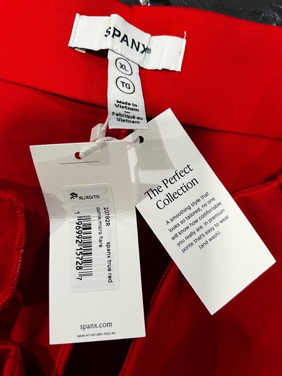 SPANX Perfect Collection Ponte Micro Flare Pants True Red XL - Picture 6 of 7